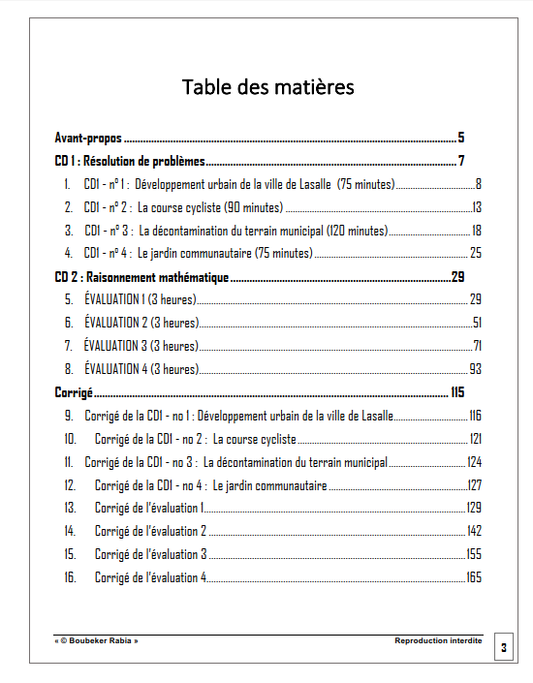 Évaluations CD1/CD2 Technico Sciences secondaire 4