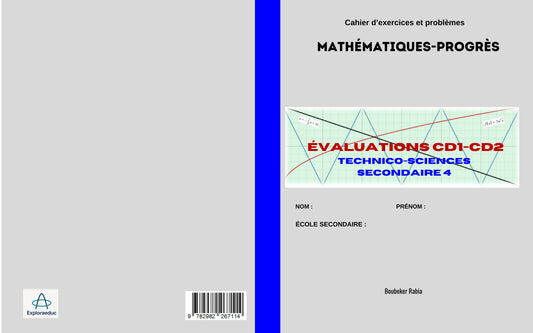 Cahier d'évaluations CD1/CD2 Technico Sciences secondaire 4
